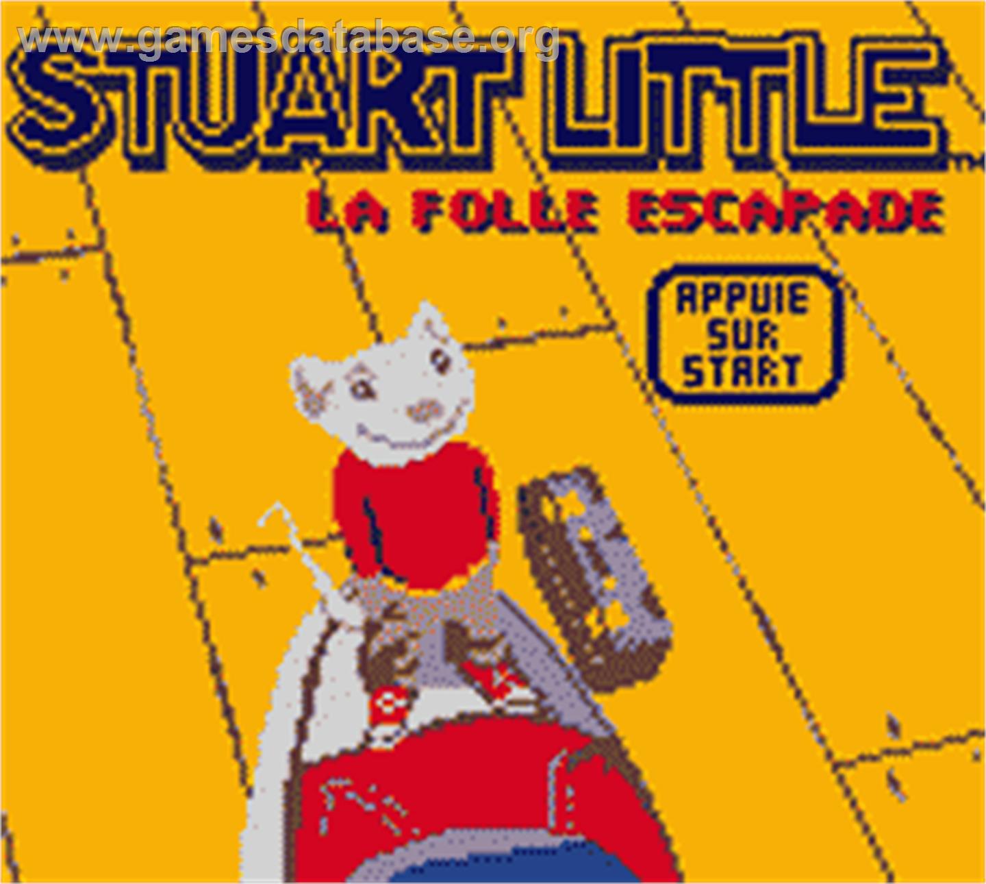 Stuart Little: The Journey Home - Nintendo Game Boy Color - Artwork - Title Screen