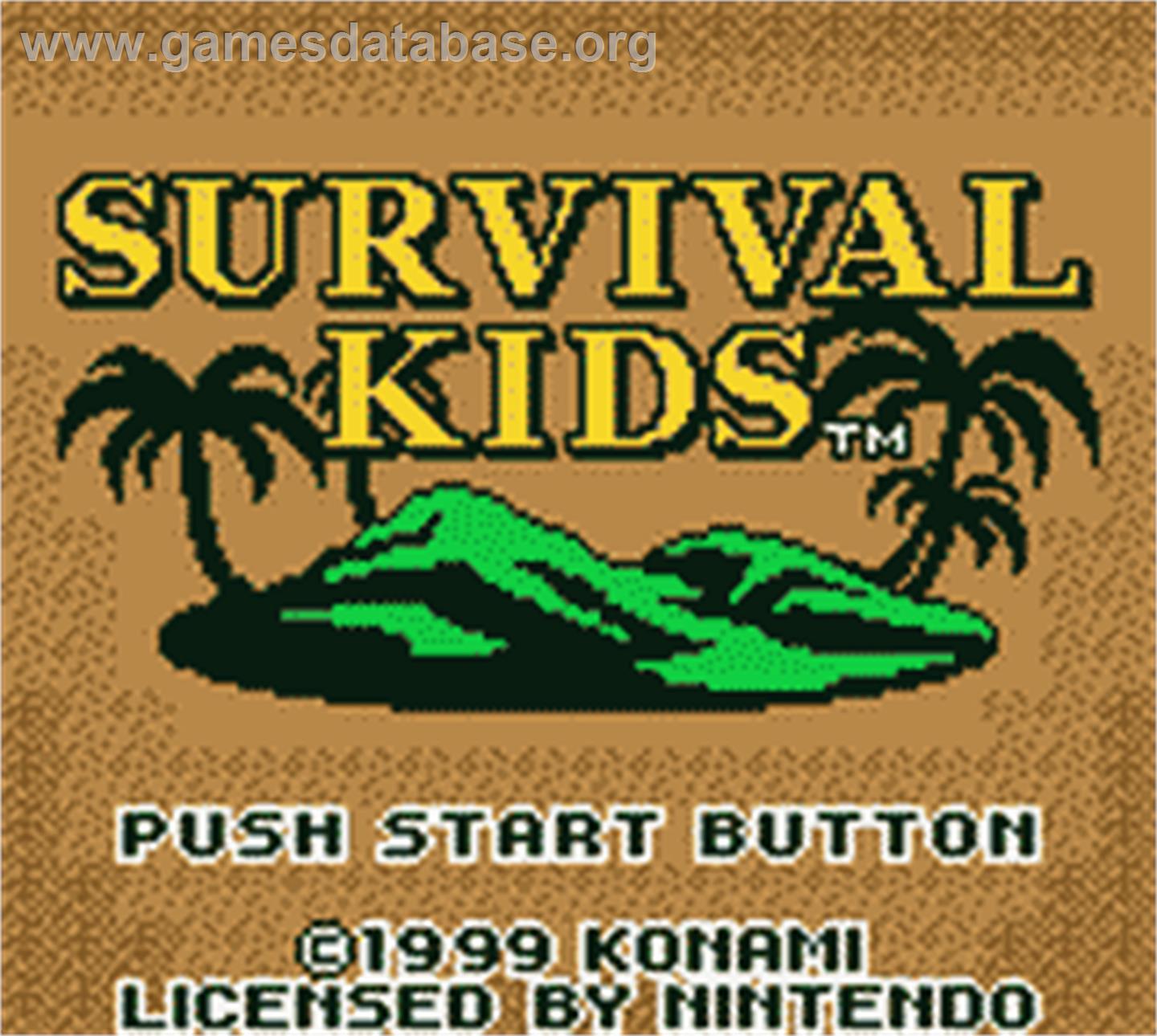 Survival Kids - Nintendo Game Boy Color - Artwork - Title Screen