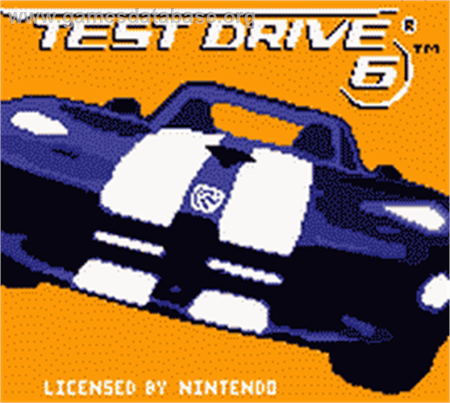 Test Drive 6 - Nintendo Game Boy Color - Artwork - Title Screen