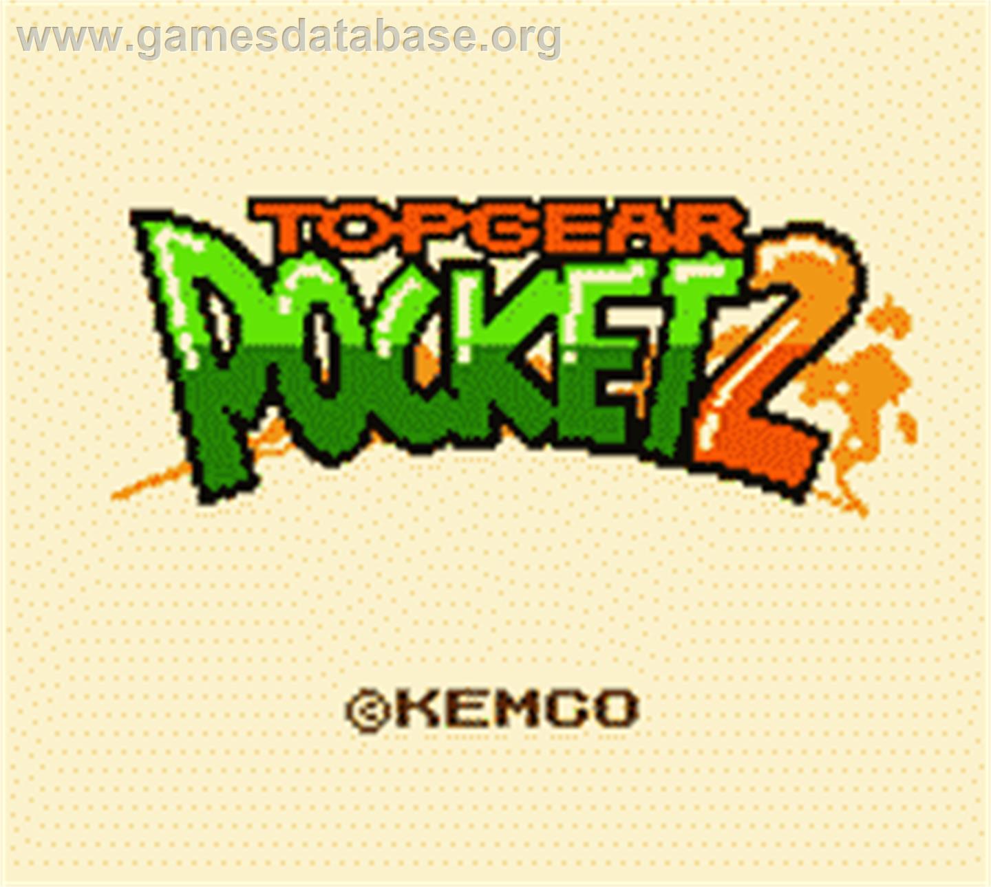 Top Gear Pocket 2 - Nintendo Game Boy Color - Artwork - Title Screen