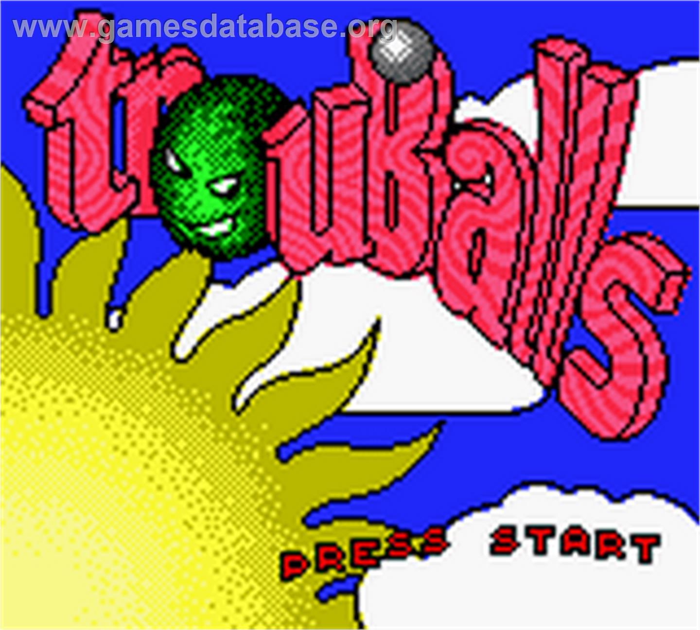 Trouballs - Nintendo Game Boy Color - Artwork - Title Screen