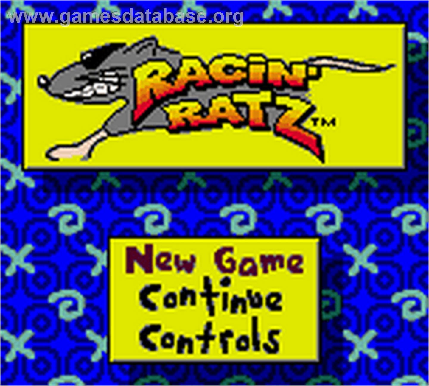Tyco Racin' Ratz - Nintendo Game Boy Color - Artwork - Title Screen
