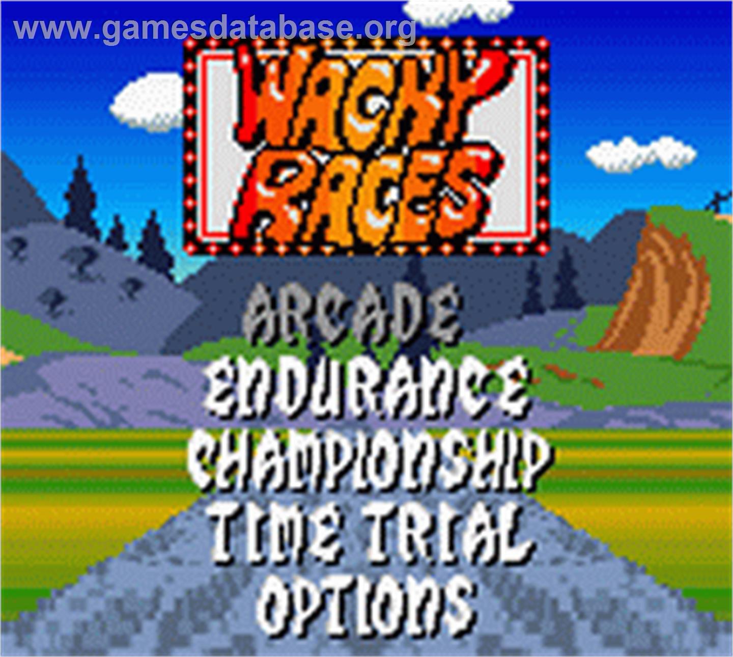 Wacky Races - Nintendo Game Boy Color - Artwork - Title Screen