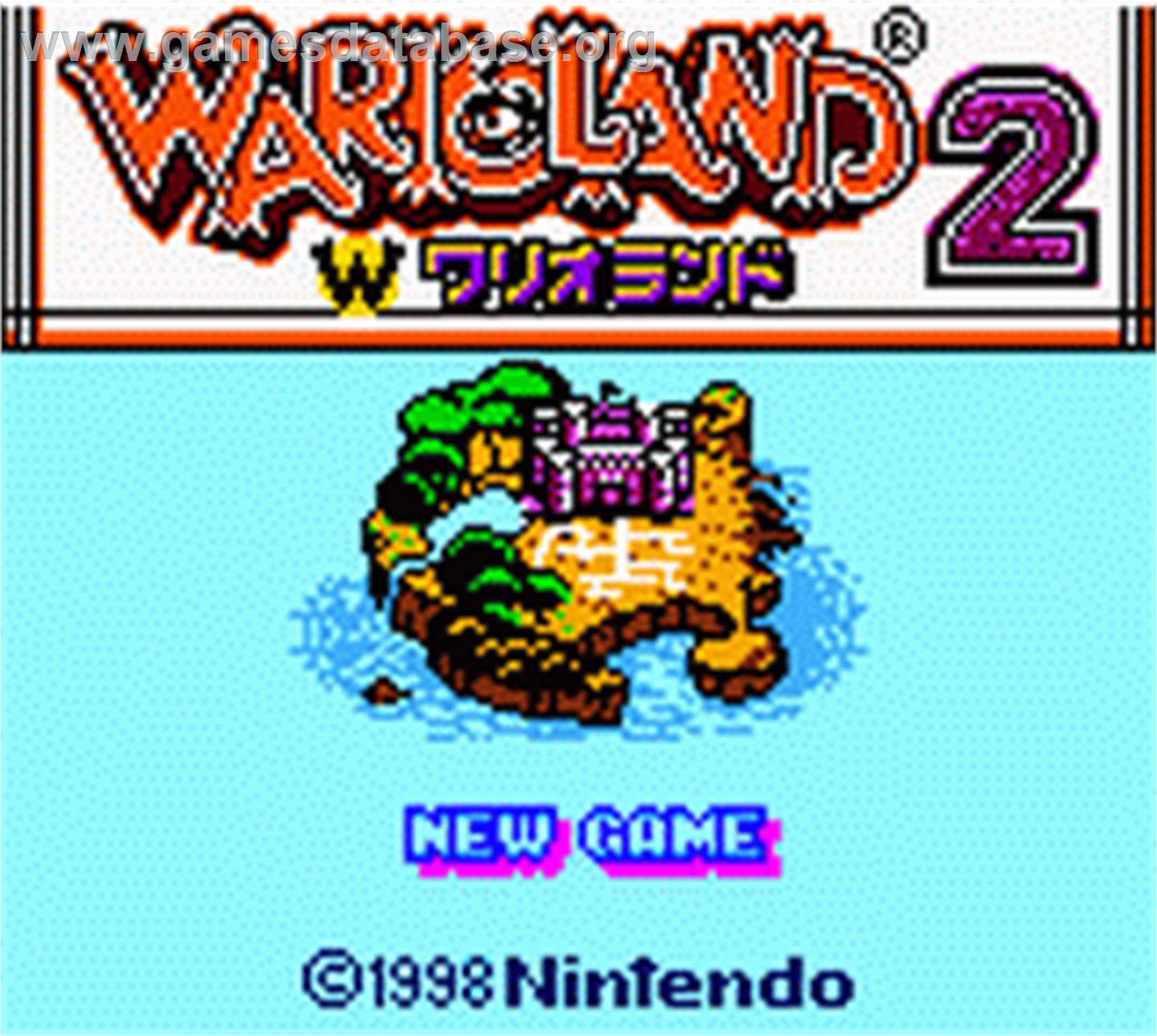 Wario Land 2 - Nintendo Game Boy Color - Artwork - Title Screen