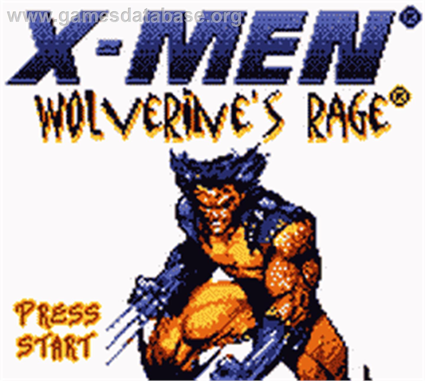 X-Men: Wolverine's Rage - Nintendo Game Boy Color - Artwork - Title Screen