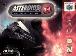 Box cover for Asteroids Hyper 64 on the Nintendo N64.