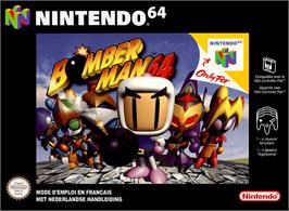 Box cover for Bomberman 64 on the Nintendo N64.