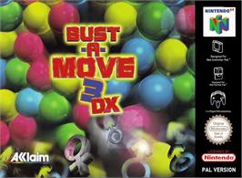 Box cover for Bust a Move 3 DX on the Nintendo N64.
