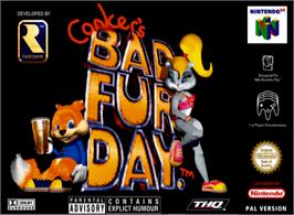 Box cover for Conker's Bad Fur Day on the Nintendo N64.