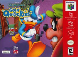 Box cover for Donald Duck: Goin' Quackers on the Nintendo N64.