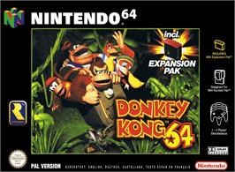 Box cover for Donkey Kong 64 on the Nintendo N64.
