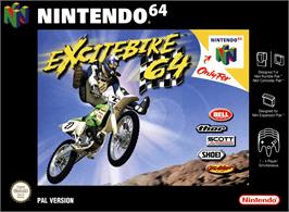 Box cover for Excite Bike 64 on the Nintendo N64.