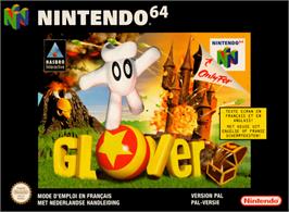 Box cover for Glover on the Nintendo N64.