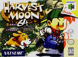 Box cover for Harvest Moon 64 on the Nintendo N64.