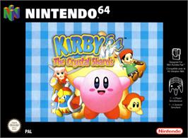 Box cover for Kirby 64: The Crystal Shards on the Nintendo N64.