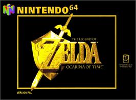 Box cover for Legend of Zelda: Ocarina of Time on the Nintendo N64.