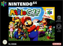 Box cover for Mario Golf on the Nintendo N64.