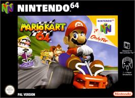 Box cover for Mario Kart 64 on the Nintendo N64.