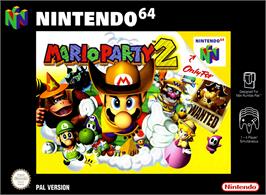 Box cover for Mario Party 2 on the Nintendo N64.