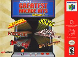 Box cover for Midway's Greatest Arcade Hits 1 on the Nintendo N64.