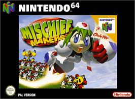 Box cover for Mischief Makers on the Nintendo N64.