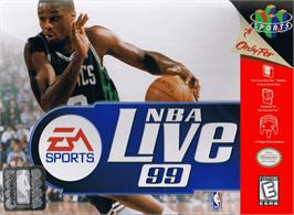 Box cover for NBA Live '99 on the Nintendo N64.