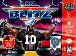 Box cover for NFL Blitz on the Nintendo N64.