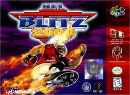 Box cover for NFL Blitz 2000 on the Nintendo N64.