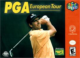 Box cover for PGA European Tour on the Nintendo N64.