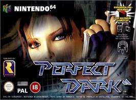 Box cover for Perfect Dark on the Nintendo N64.