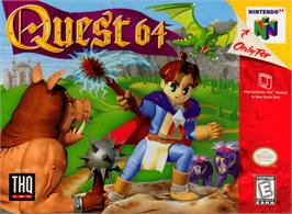 Box cover for Quest 64 on the Nintendo N64.