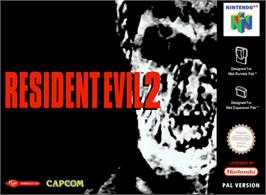 Box cover for Resident Evil 2 on the Nintendo N64.