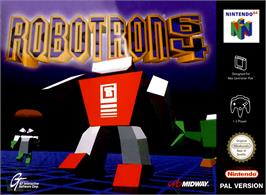 Box cover for Robotron 64 on the Nintendo N64.