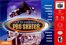 Box cover for Tony Hawk's Pro Skater on the Nintendo N64.