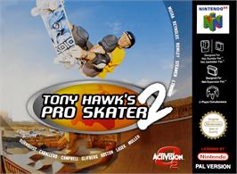 Box cover for Tony Hawk's Pro Skater 2 on the Nintendo N64.