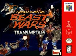 Box cover for Transformers: Beast Wars Transmetals on the Nintendo N64.