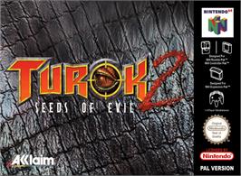 Box cover for Turok 2: Seeds of Evil on the Nintendo N64.