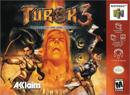 Box cover for Turok 3: Shadow of Oblivion on the Nintendo N64.