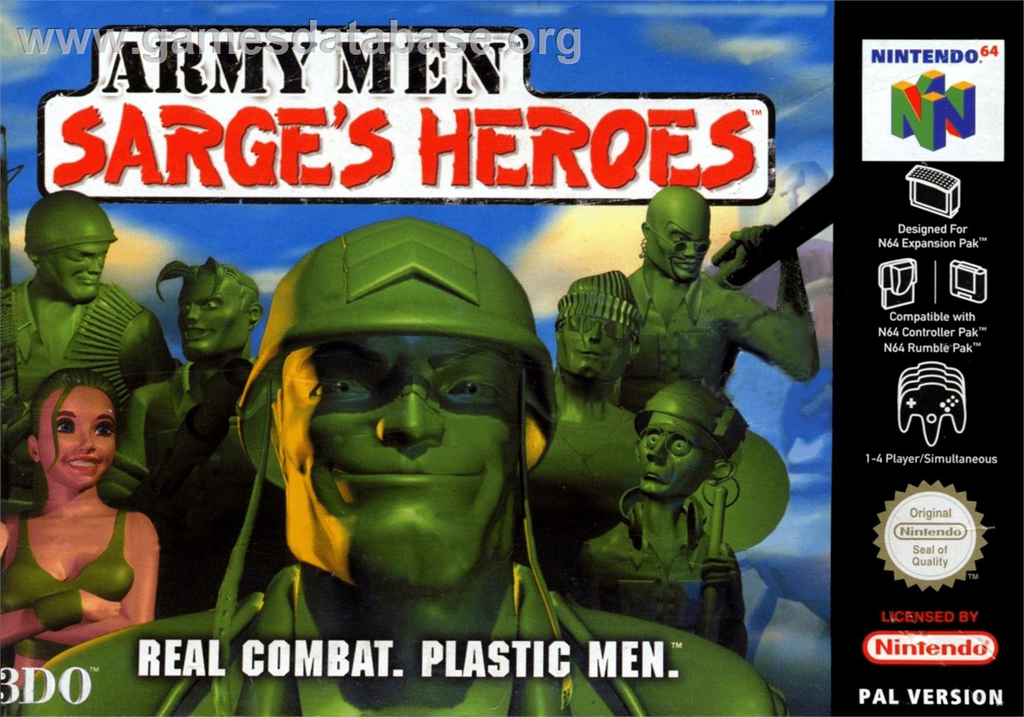 Army Men: Sarge's Heroes - Nintendo N64 - Artwork - Box
