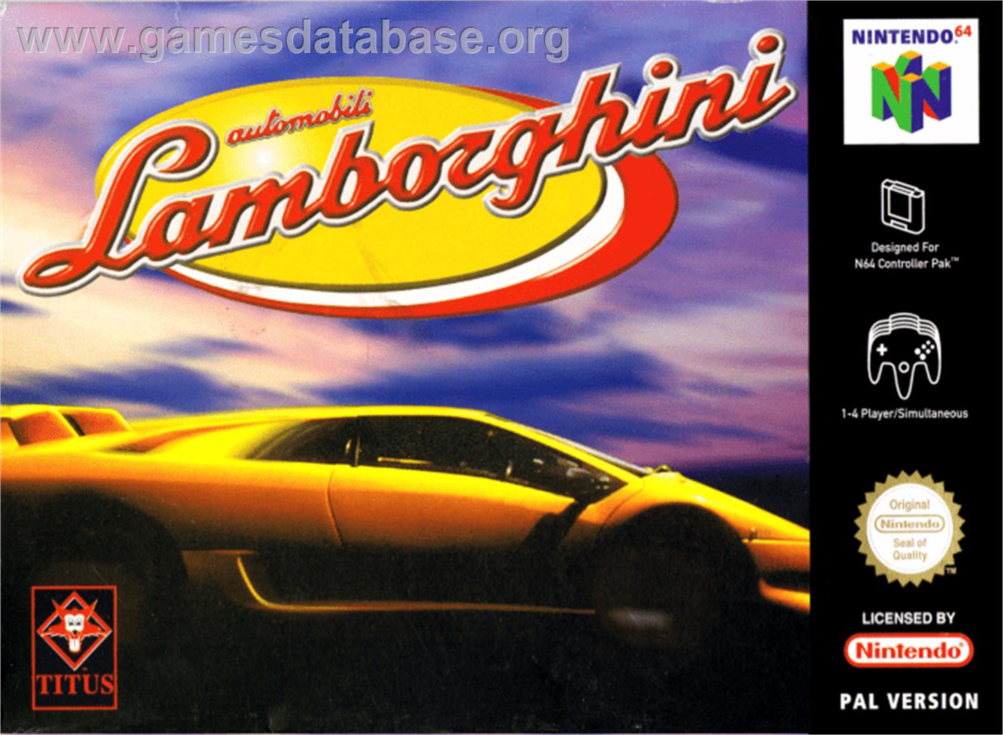 Automobili Lamborghini: Super Speed Race 64 - Nintendo N64 - Artwork - Box