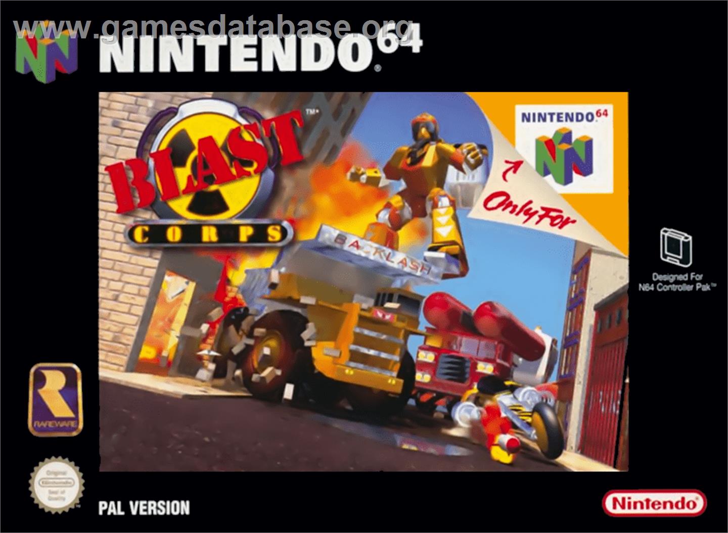 Blast Corps - Nintendo N64 - Artwork - Box