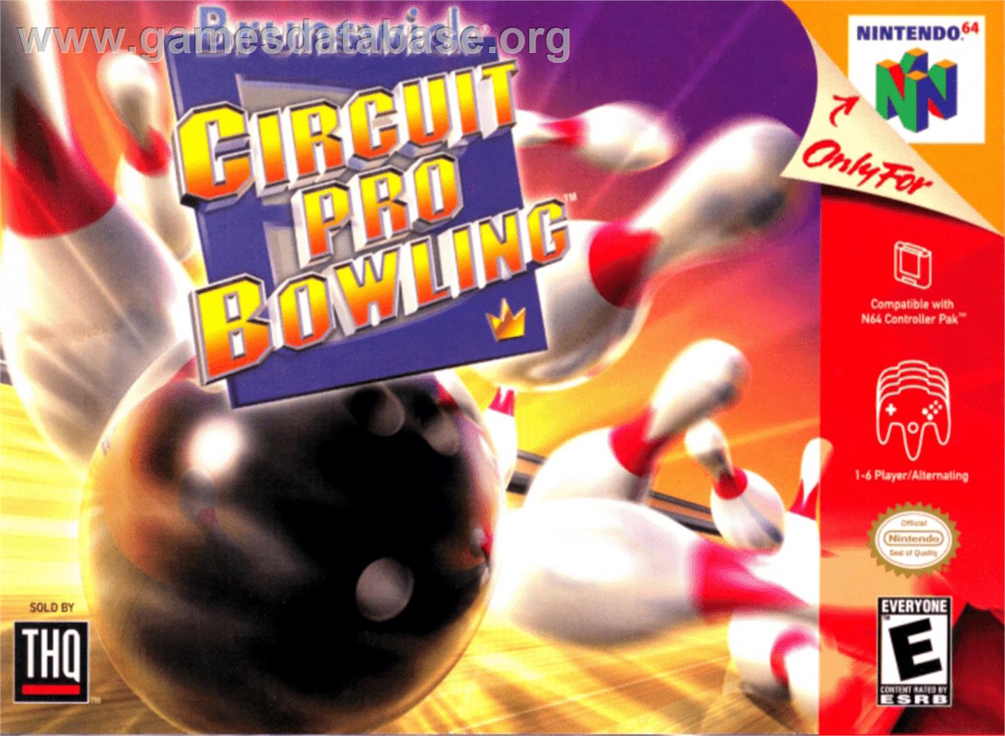 Brunswick Circuit Pro Bowling - Nintendo N64 - Artwork - Box