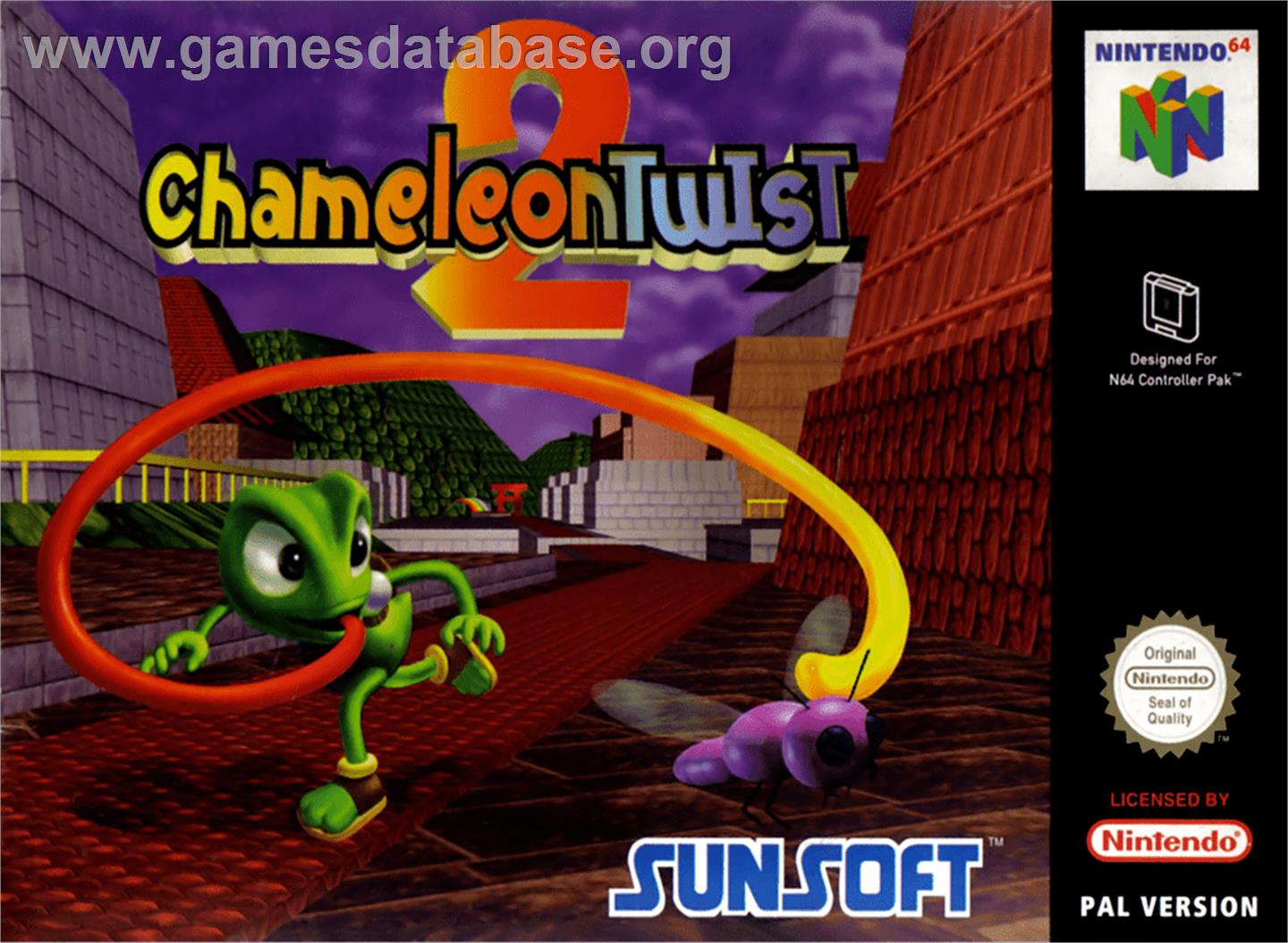Chameleon Twist 2 - Nintendo N64 - Artwork - Box