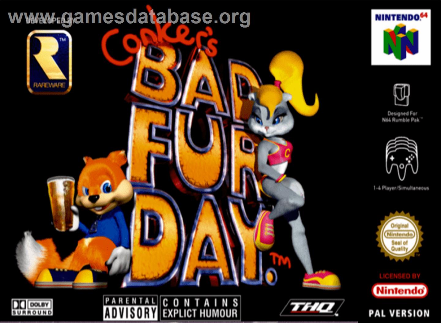 Conker's Bad Fur Day - Nintendo N64 - Artwork - Box