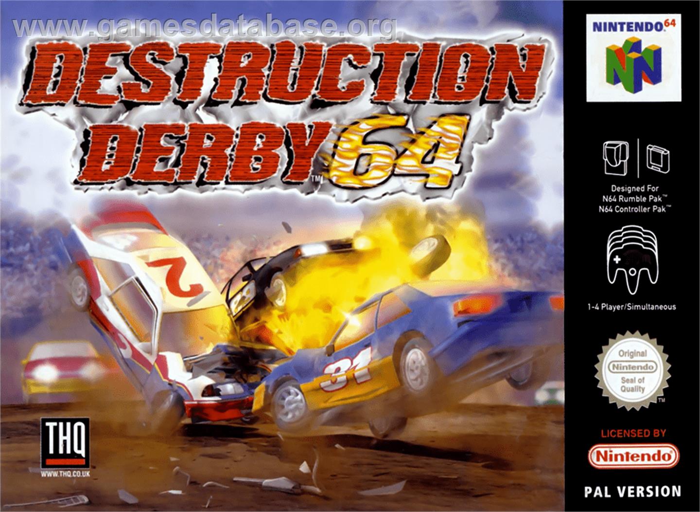 Destruction Derby 64 - Nintendo N64 - Artwork - Box