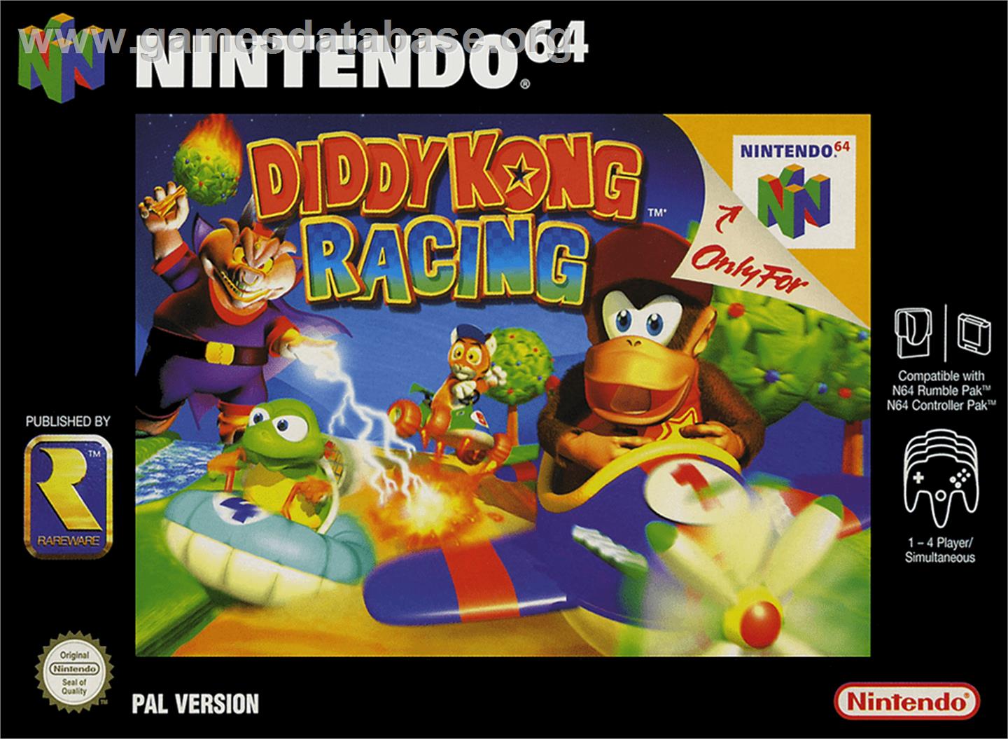 Diddy Kong Racing - Nintendo N64 - Artwork - Box