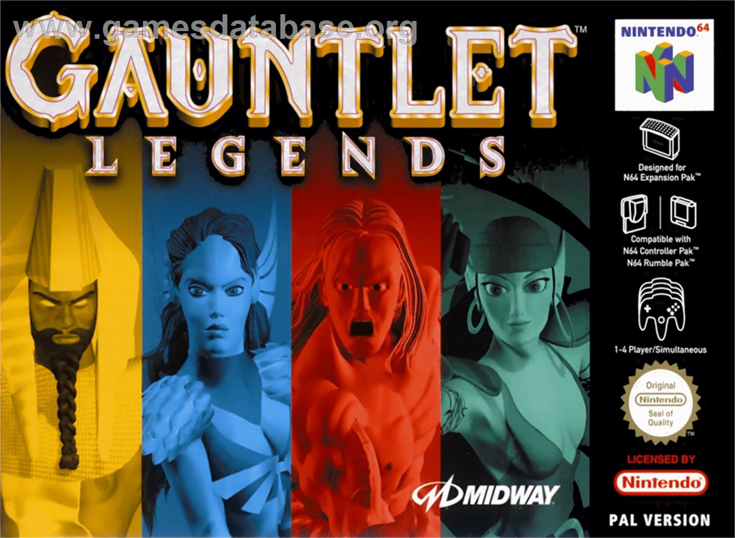 Gauntlet Legends - Nintendo N64 - Artwork - Box