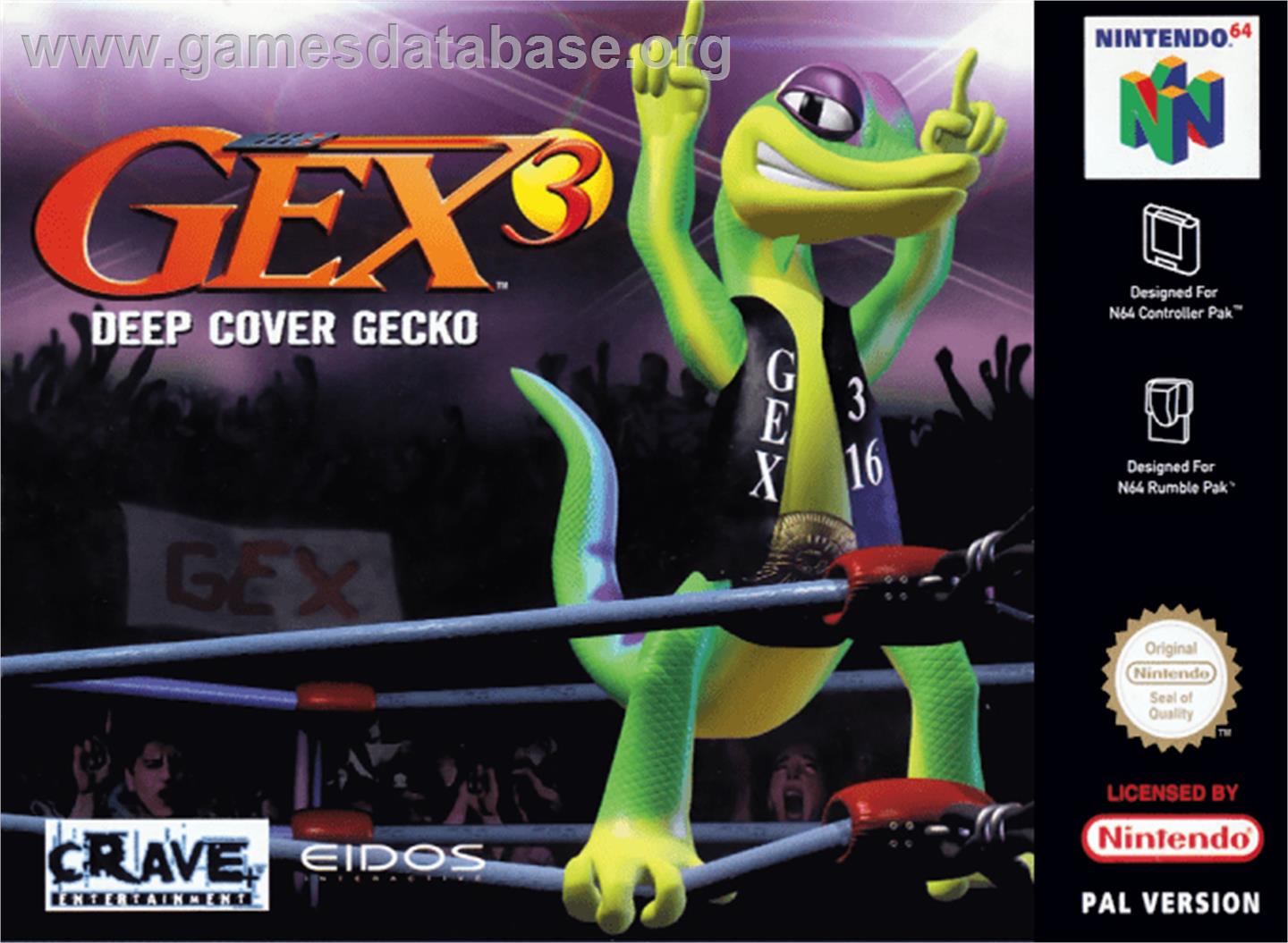 Gex 3: Deep Cover Gecko - Nintendo N64 - Artwork - Box