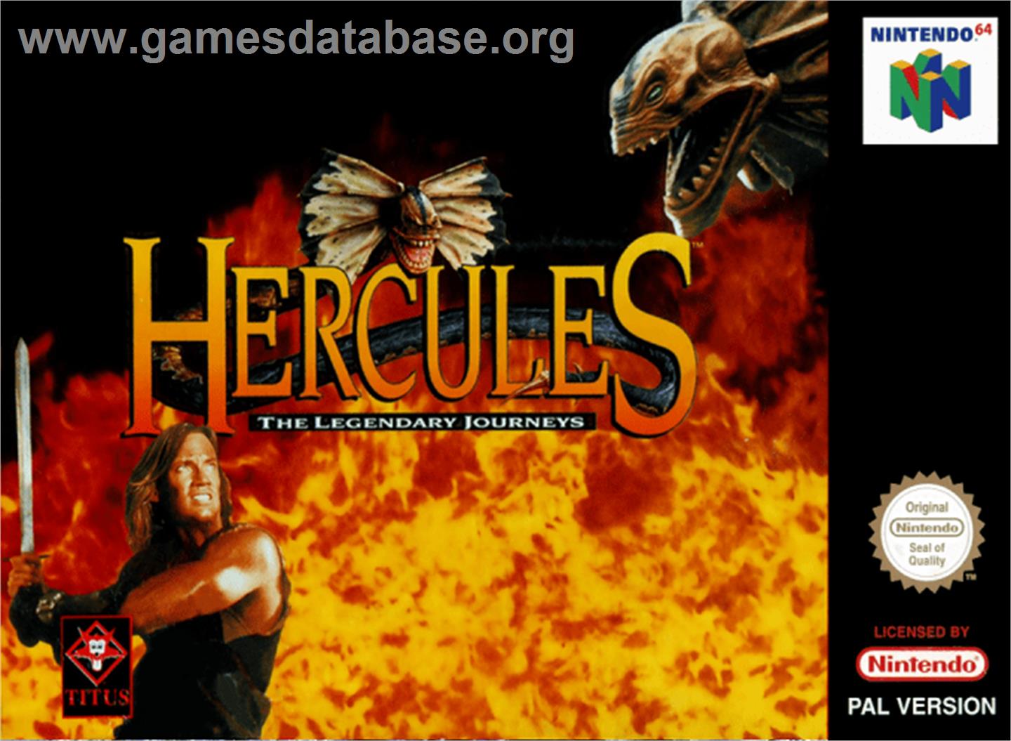 Hercules: The Legendary Journeys - Nintendo N64 - Artwork - Box