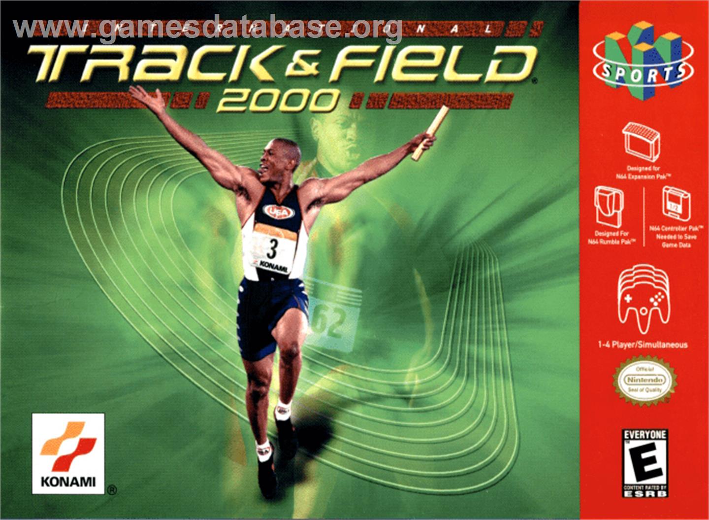 International Track & Field 2000 - Nintendo N64 - Artwork - Box